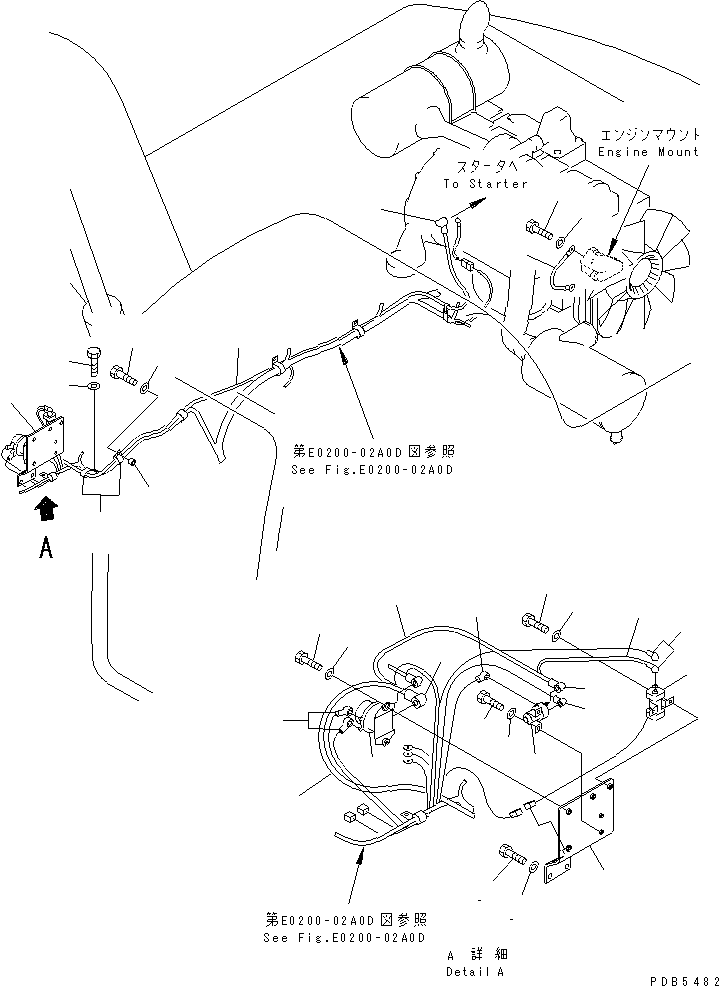 Excavators Komatsu / PC200-6J S/N 80001-UP(pc200-9r) / WIRING (STARTING HARNESS)(#94999-96513)(120070 : E0200-01A0B)