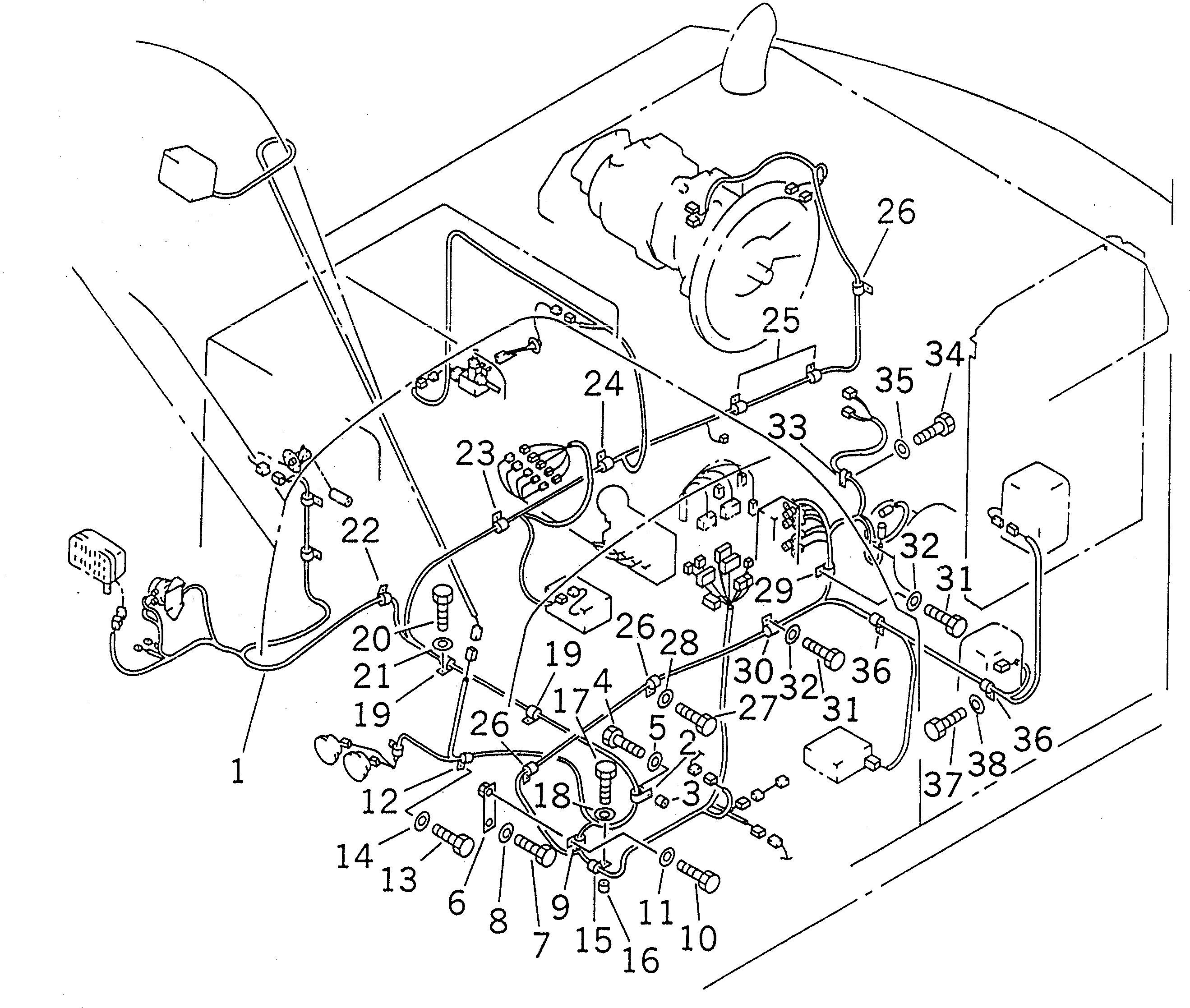 Excavators Komatsu / PC200-6J S/N 80001-UP(pc200-9r) / WIRING (MAIN HARNESS)(#88000-94998)(120110 : E0200-02A0B)