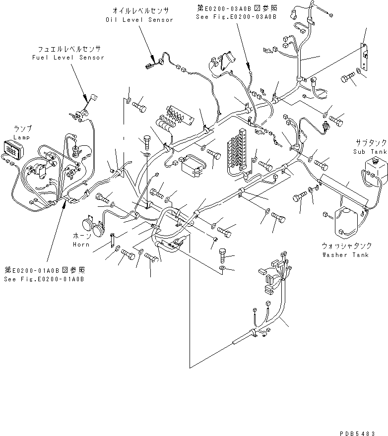 Excavators Komatsu / PC200-6J S/N 80001-UP(pc200-9r) / WIRING (MAIN HARNESS)(#94999-96513)(120120 : E0200-02A0D)