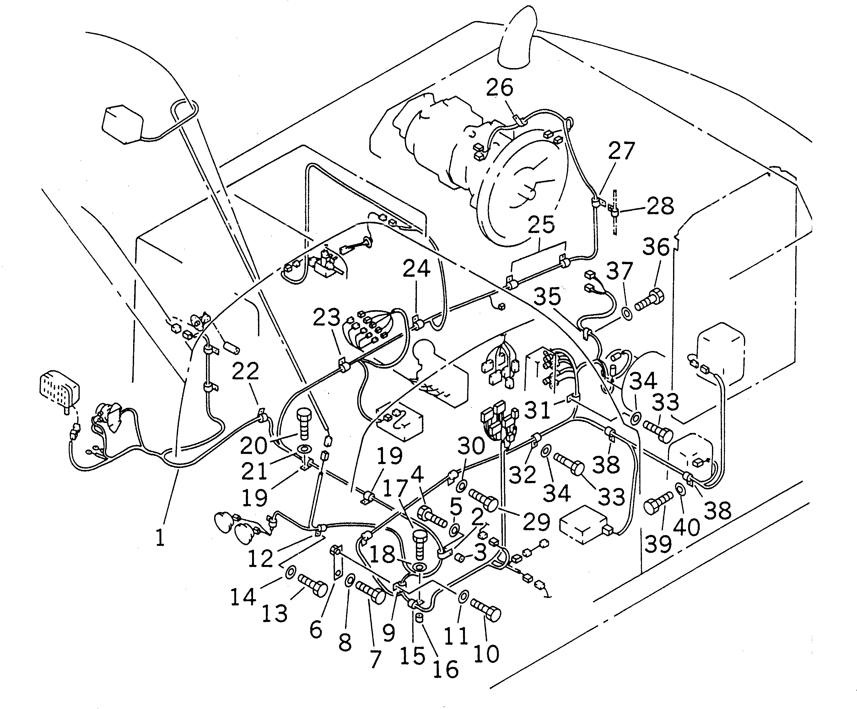 Excavators Komatsu / PC200-6J S/N 80001-UP(pc200-9r) / WIRING (MAIN HARNESS) (RADIO CONTROL SPEC.)(#80001-87999)(120170 : E0200-02A6)