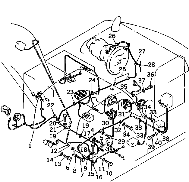 Excavators Komatsu / PC200-6J S/N 80001-UP(pc200-9r) / WIRING (MAIN HARNESS) (RADIO CONTROL SPEC.)(#88000-94998)(120180 : E0200-02A6A)