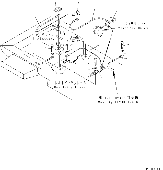 Excavators Komatsu / PC200-6J S/N 80001-UP(pc200-9r) / WIRING (BATTERY CASE)(#94999-96513)(120260 : E0200-04A0B)
