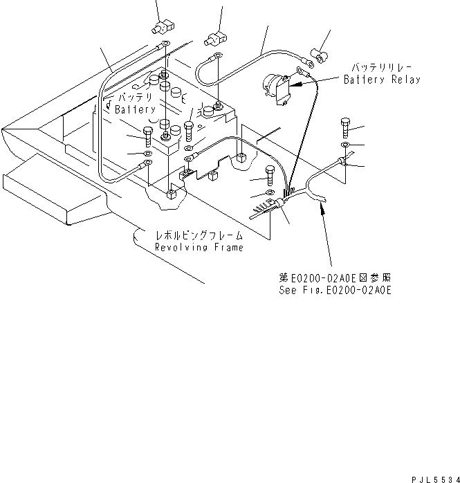 Excavators Komatsu / PC200-6J S/N 80001-UP(pc200-9r) / WIRING (BATTERY CASE)(#96514-)(120270 : E0200-04A0C)