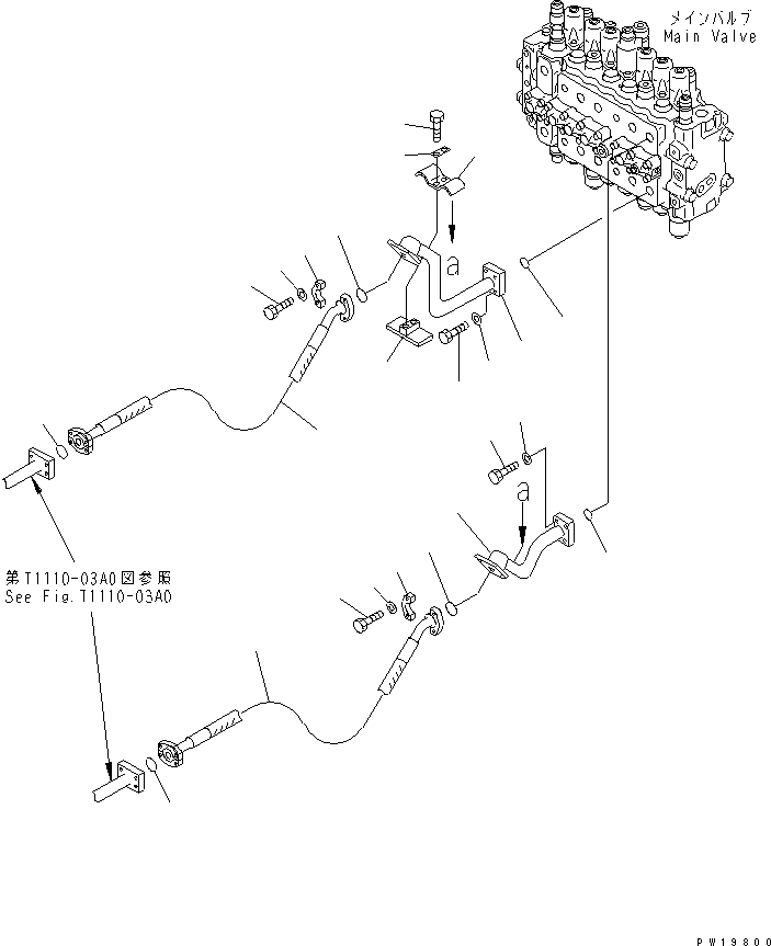 Excavators Komatsu / PC200-6J S/N 80001-UP(pc200-9r) / ARM AND BUCKET LINE (VALVE ARM LINE)(151000 : H1220-01A0)