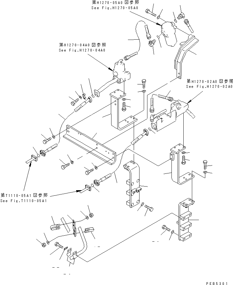 Excavators Komatsu / PC200-6J S/N 80001-UP(pc200-9r) / ATTACHMENT LINE (1 ACTUATOR) (RETURN LINE)(#94999-96513)(151250 : H1270-06A0B)