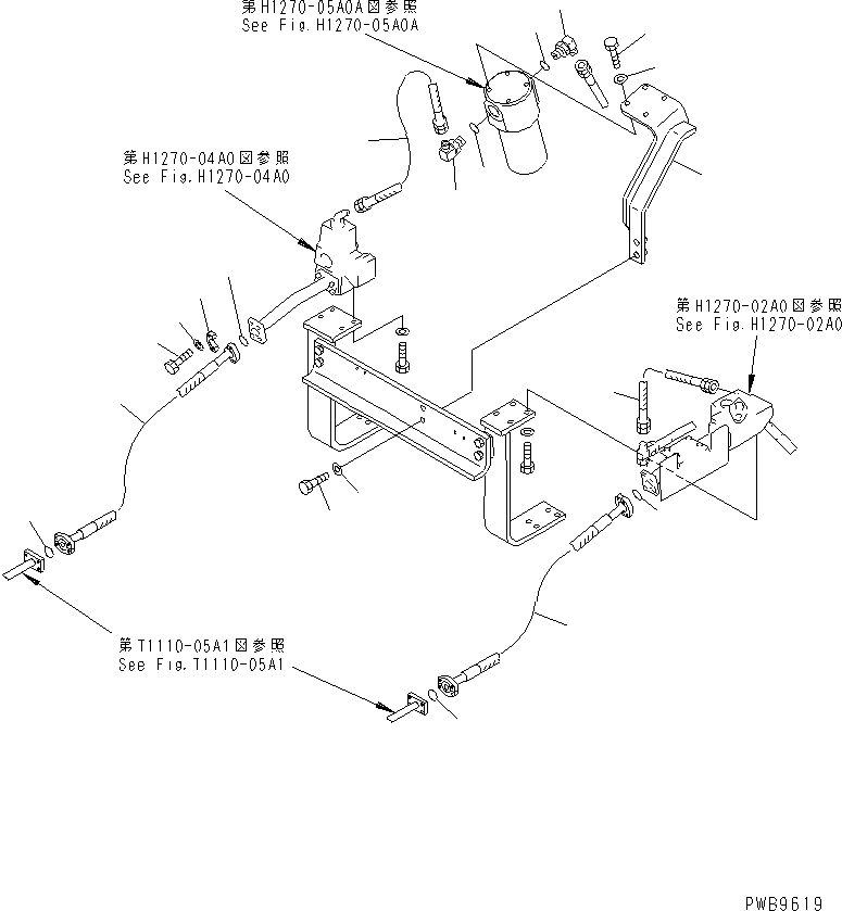 Excavators Komatsu / PC200-6J S/N 80001-UP(pc200-9r) / ATTACHMENT LINE (1 ACTUATOR) (RETURN LINE)(#102449-)(151280 : H1270-06A0E)
