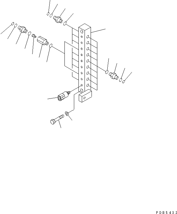 Excavators Komatsu / PC200-6J S/N 80001-UP(pc200-9r) / PRESSURE SWITCH BLOCK (WITH SENSOR)(#94999-96513)(151630 : H1833-01A0C)