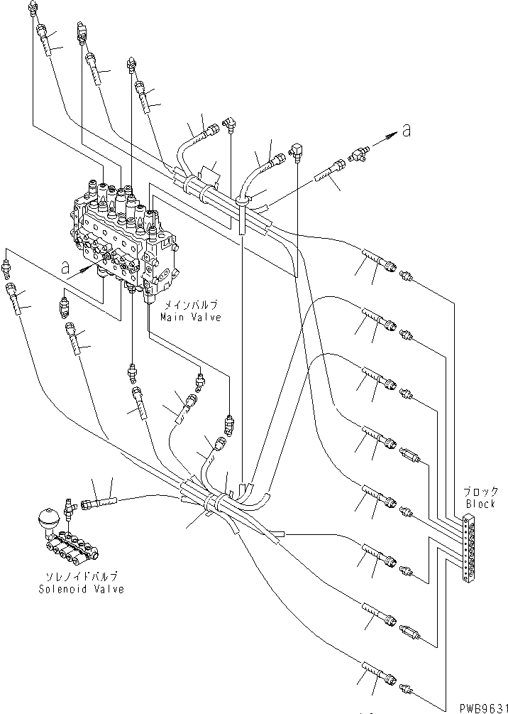 Excavators Komatsu / PC200-6J S/N 80001-UP(pc200-9r) / PPC MAIN LINE (VALVE PPC LINES)(#102229-)(151710 : H1840-01A1H)