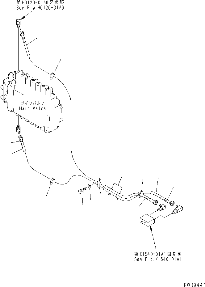 Excavators Komatsu / PC200-6J S/N 80001-UP(pc200-9r) / PPC MAIN LINE (PPC MAIN LINES) (1 ACTUATOR)(#80001-102228)(151720 : H1840-02A1)