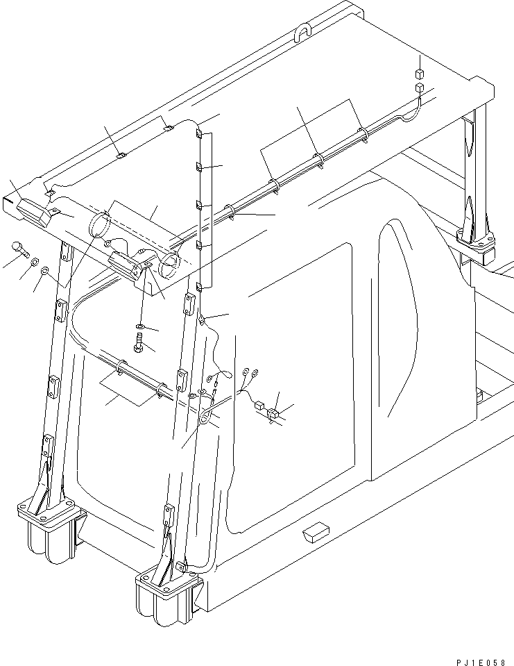 Excavators Komatsu / PC200-6Z S/N 80001-UP(pc200-br) / ADDITIONAL WORK LAMP (WITH F.O.P.S.)(#90130-)(120360 : E0310-01A3)