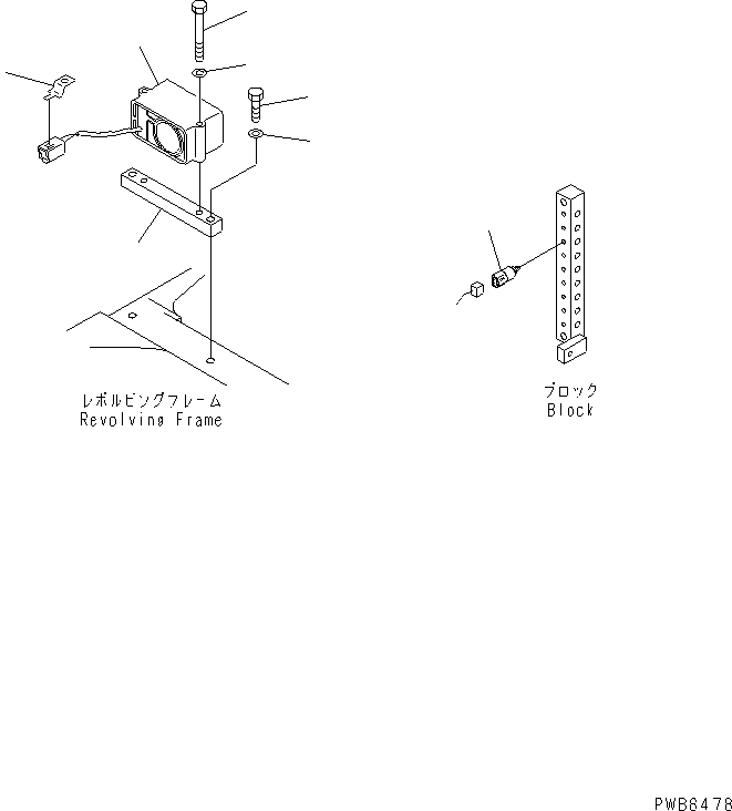 Excavators Komatsu / PC200-6Z S/N 80001-UP(pc200-br) / TRAVEL ALARM (WITH SWITCH)(#96514-)(120420 : E0420-01A1)