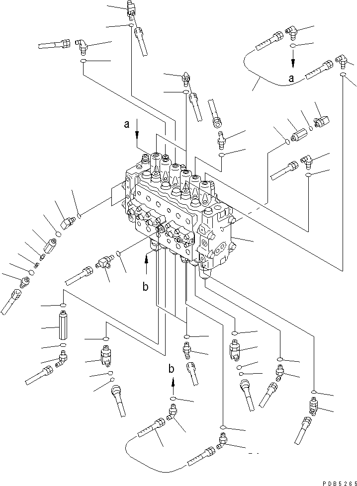 Excavators Komatsu / PC200-6Z S/N 80001-UP(pc200-br) / MAIN VALVE (CONNECTING PARTS)(#94999-99471)(150090 : H0120-01A2D)