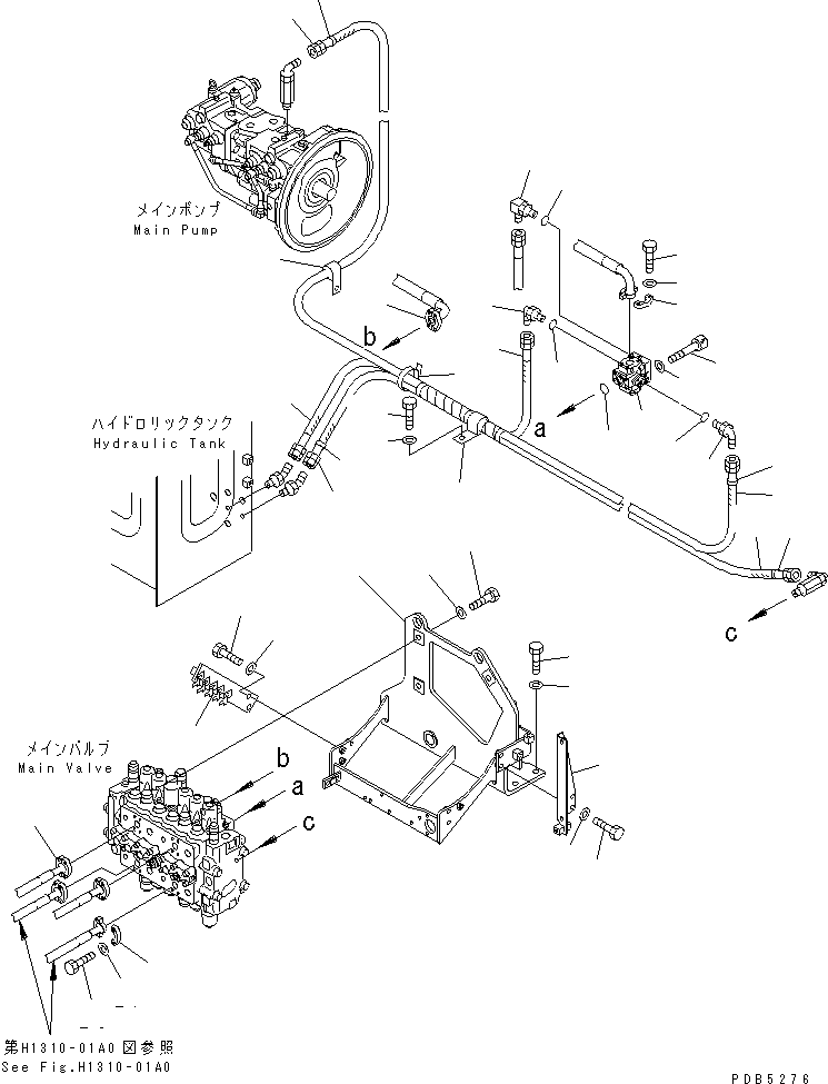 Excavators Komatsu / PC200-6Z S/N 80001-UP(pc200-br) / MAIN VALVE (VALVE BRACKET)(#94999-96513)(150400 : H0120-02A0C)