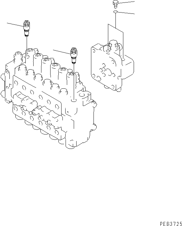 Excavators Komatsu / PC200-6Z S/N 80001-UP(pc200-br) / MAIN VALVE (PLUG) (DRAWBAR PULL UP SPEC.)(#84620-94998)(150450 : H0120-03C3)