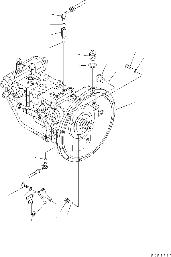 Excavators Komatsu / PC200-6Z S/N 80001-UP(pc200-br) / MAIN PUMP (CONNECTING PARTS)(#94999-96513)(150500 : H0210-01A1B)