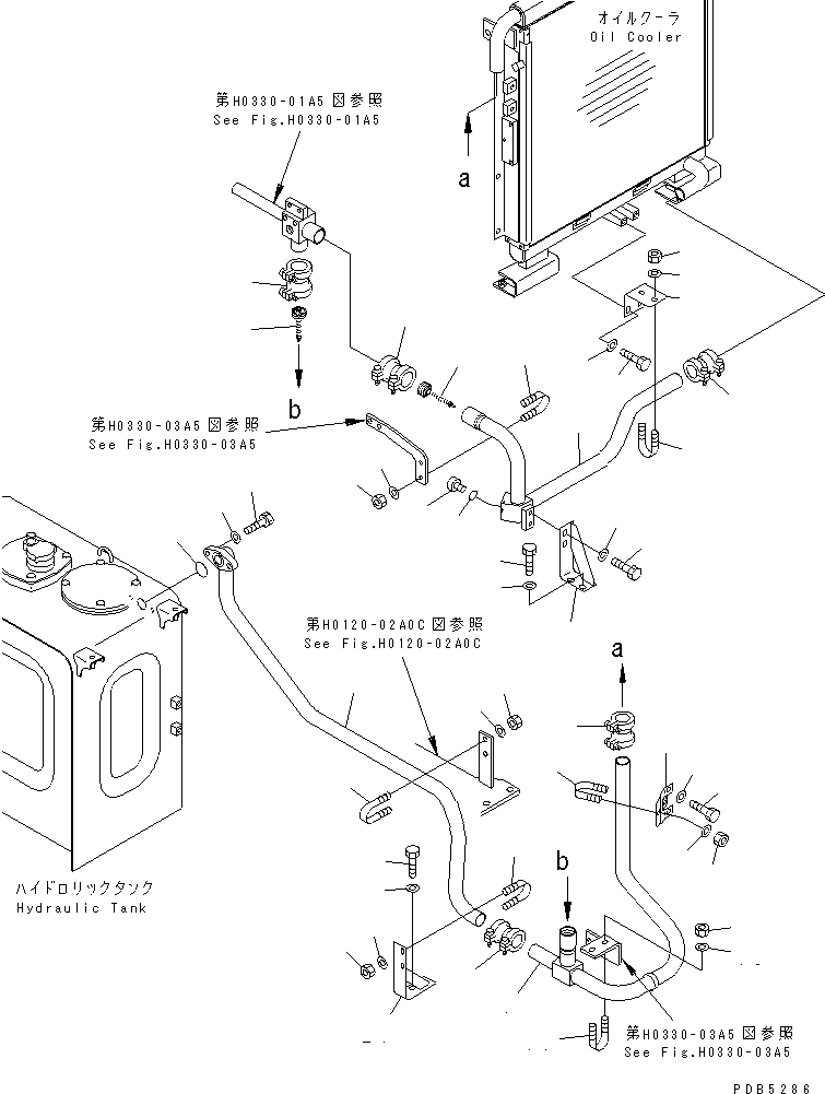 Excavators Komatsu / PC200-6Z S/N 80001-UP(pc200-br) / OIL COOLER LINE(#96514-100716)(150710 : H0320-01A2A)