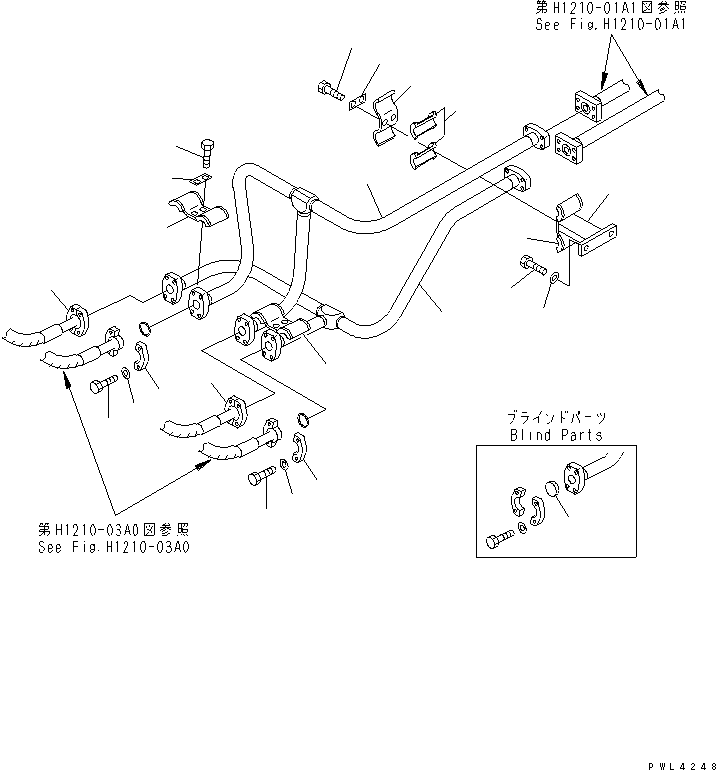 Excavators Komatsu / PC200-6Z S/N 80001-UP(pc200-br) / BOOM LINE (VALVE BOOM FRAME)(#83952-)(151070 : H1210-02A1)