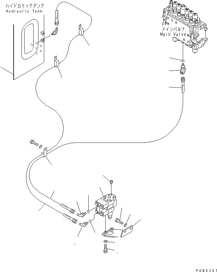 Excavators Komatsu / PC200-6Z S/N 80001-UP(pc200-br) / DRIFT PRIVENTIVE (BOOM)(#94999-96513)(151140 : H1240-01A2B)