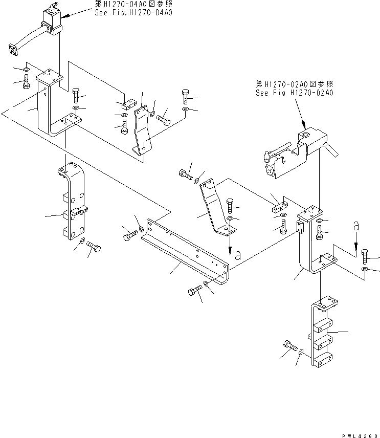 Excavators Komatsu / PC200-6Z S/N 80001-UP(pc200-br) / ATTACHMENT LINE (ATTACHMENT LINE BRACKET) (WITHOUT LOCK VALVE) (KIT)(#101715-)(151490 : H1270-07B9)