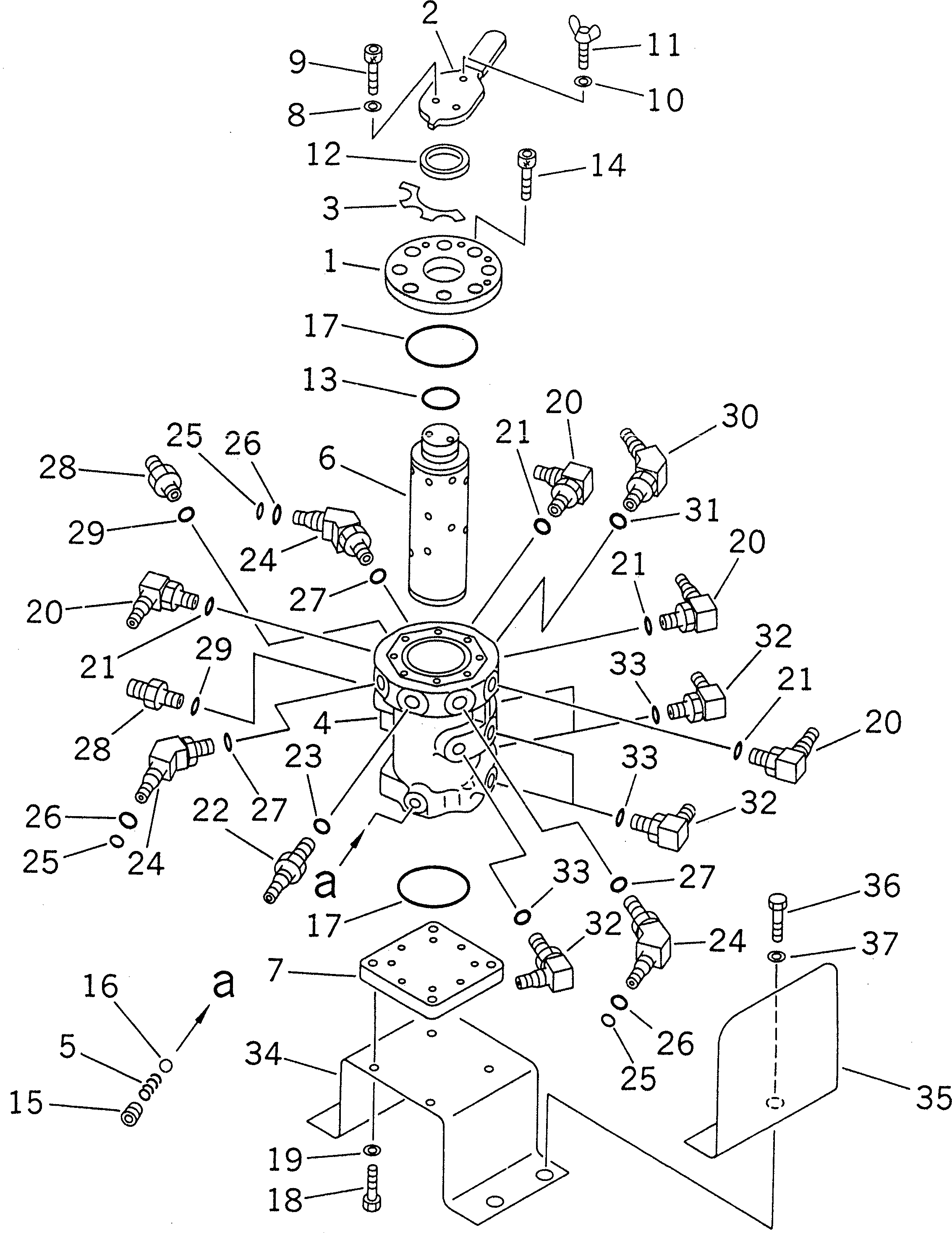 Excavators Komatsu / PC200-6Z S/N 80001-UP(pc200-br) / MULTI PATTERN VALVE (4WAY) (MULTI VALVE)(#80001-94998)(151560 : H1280-03A0)