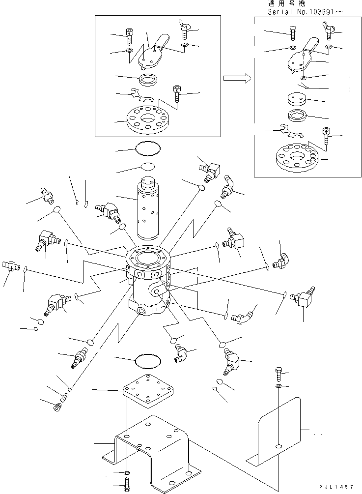 Excavators Komatsu / PC200-6Z S/N 80001-UP(pc200-br) / MULTI PATTERN VALVE (4WAY) (MULTI VALVE)(#96514-)(151580 : H1280-03A0C)