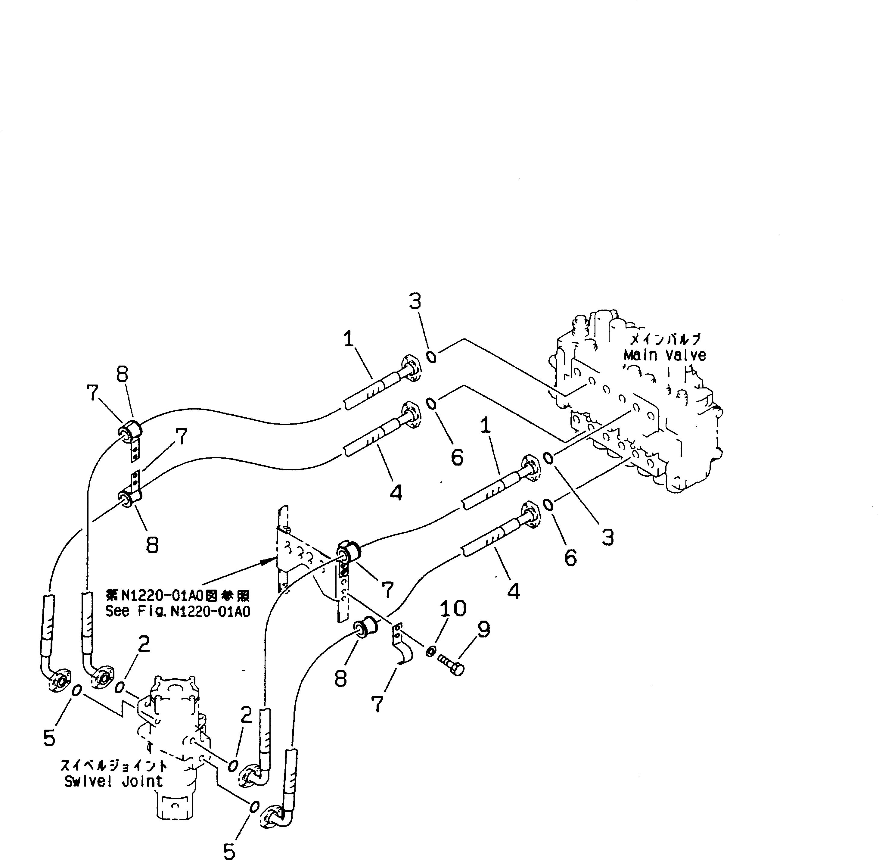 Excavators Komatsu / PC200-6Z S/N 80001-UP(pc200-br) / TRAVEL LINES(151710 : H1310-01A0)