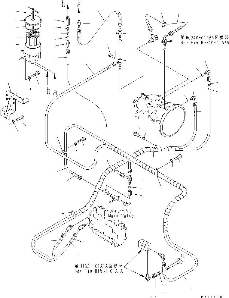 Excavators Komatsu / PC200-6Z S/N 80001-UP(pc200-br) / LS LINES (WITH BY-PASS FILTER)(#86942-96513)(151790 : H1810-01A4)