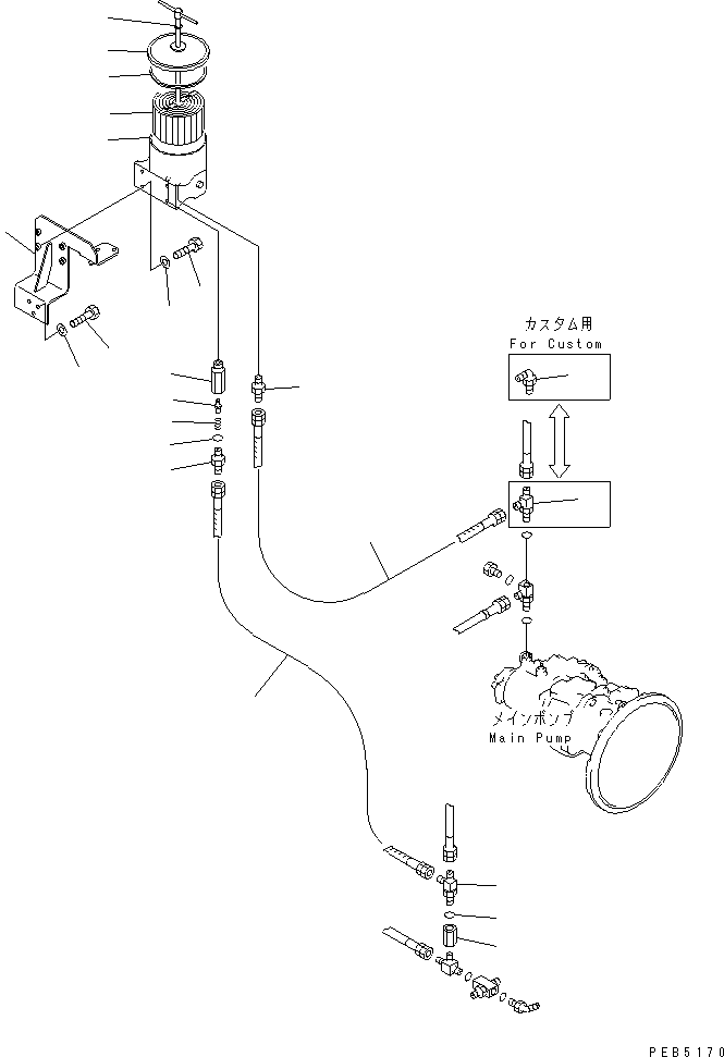 Excavators Komatsu / PC200-6Z S/N 80001-UP(pc200-br) / FILTER KIT (BY-PASS FILTER)(#80001-96513)(151810 : H1810-01A5)