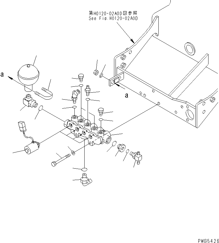 Excavators Komatsu / PC200-6Z S/N 80001-UP(pc200-br) / SOLENOID VALVE (MECHANICAL SWING BRAKE) (SOLENOID VALVE AND ACCUMULATOR)(#94999-96513)(151860 : H1831-01A1C)
