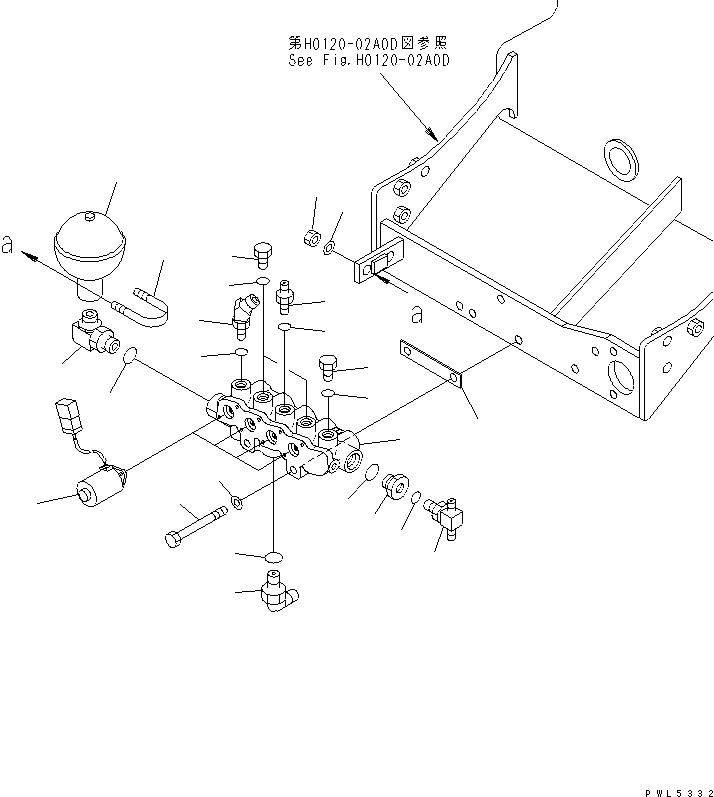 Excavators Komatsu / PC200-6Z S/N 80001-UP(pc200-br) / SOLENOID VALVE (MECHANICAL SWING BRAKE) (SOLENOID VALVE AND ACCUMULATOR)(#96514-)(151870 : H1831-01A1D)