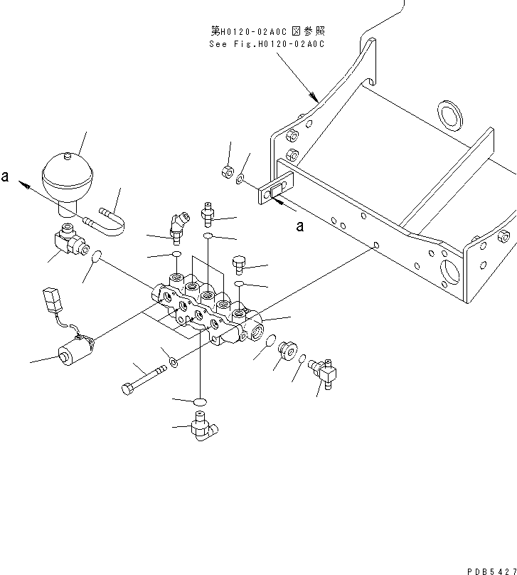 Excavators Komatsu / PC200-6Z S/N 80001-UP(pc200-br) / SOLENOID VALVE (MECHANICAL SWING BRAKE) (DRAWBAR PULL UP SPEC.) (SOLENOID VALVE AND ACCUMULATOR)(#94999-96404)(151900 : H1831-01A3B)