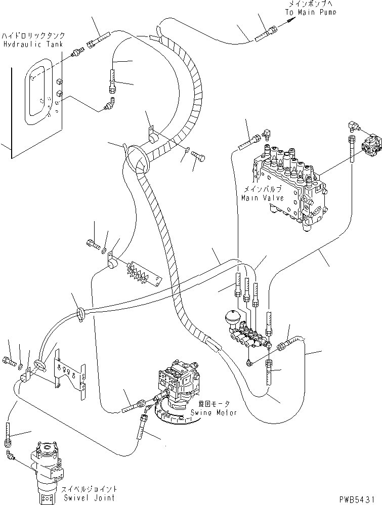 Excavators Komatsu / PC200-6Z S/N 80001-UP(pc200-br) / SOLENOID VALVE (MECHANICAL SWING BRAKE) (DRAWBAR PULL UP SPEC.) (SOLENOID VALVE LINE)(#94999-)(151940 : H1831-02A3)