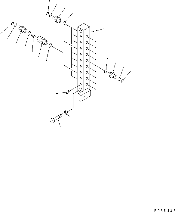 Excavators Komatsu / PC200-6Z S/N 80001-UP(pc200-br) / PRESSURE SWITCH BLOCK(#96514-102228)(151980 : H1833-01A1D)