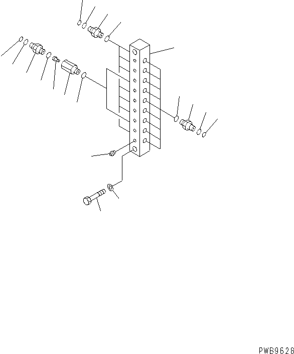 Excavators Komatsu / PC200-6Z S/N 80001-UP(pc200-br) / PRESSURE SWITCH BLOCK(#102229-)(151990 : H1833-01A1E)