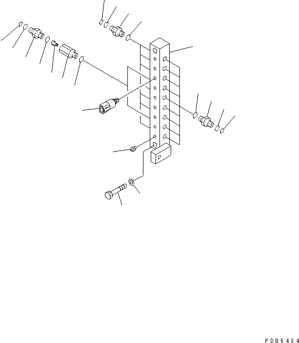 Excavators Komatsu / PC200-6Z S/N 80001-UP(pc200-br) / PRESSURE SWITCH BLOCK (DRAWBAR PULL UP SPEC.)(#94999-102228)(152000 : H1833-01A3)