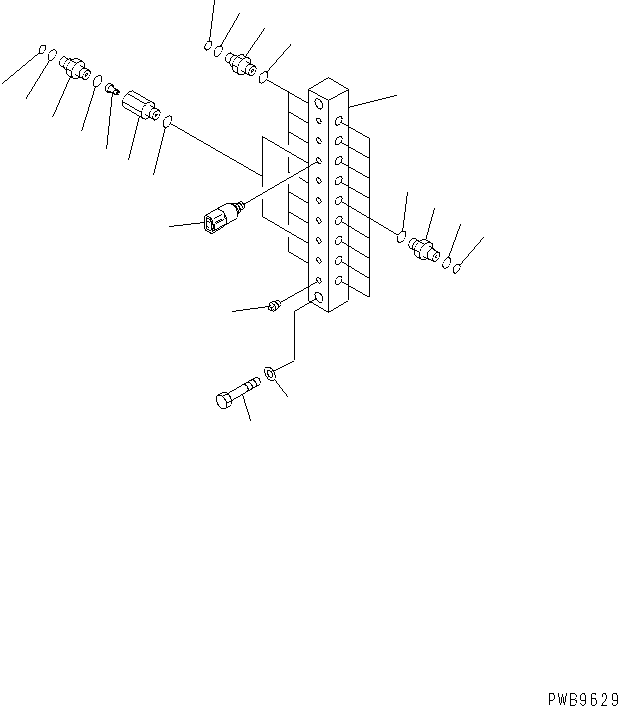 Excavators Komatsu / PC200-6Z S/N 80001-UP(pc200-br) / PRESSURE SWITCH BLOCK (DRAWBAR PULL UP SPEC.)(#102229-)(152010 : H1833-01A3A)