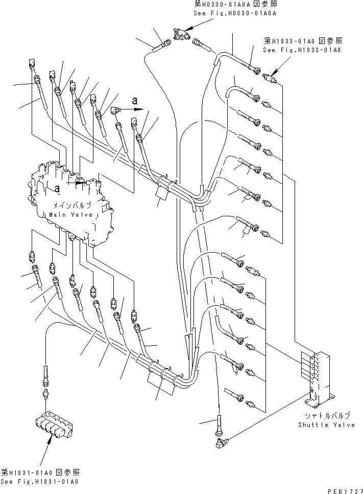 Excavators Komatsu / PC200-6Z S/N 80001-UP(pc200-br) / PPC MAIN LINE (VALVE PPC LINES)(#84620-86929)(152030 : H1840-01A0A)