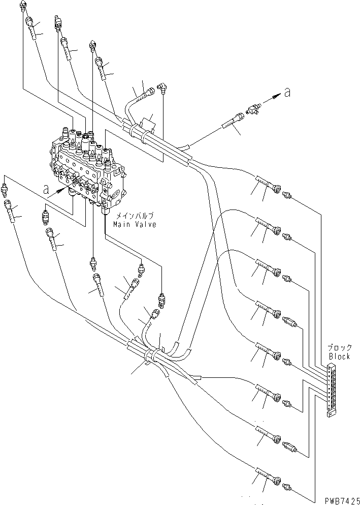 Excavators Komatsu / PC200-6Z S/N 80001-UP(pc200-br) / PPC MAIN LINE (VALVE PPC LINES)(#99472-102228)(152060 : H1840-01A0F)