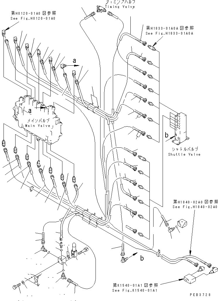 Excavators Komatsu / PC200-6Z S/N 80001-UP(pc200-br) / PPC MAIN LINE (VALVE PPC LINES) (DEMOLITION SPEC.)(#84620-86929)(152100 : H1840-01B1)