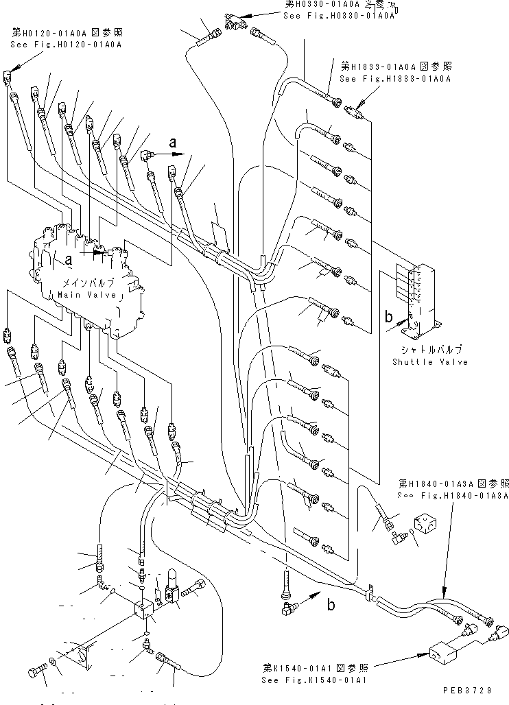 Excavators Komatsu / PC200-6Z S/N 80001-UP(pc200-br) / PPC MAIN LINE (VALVE PPC LINES) (DEMOLITION SPEC.)(#86930-94998)(152110 : H1840-01B1A)