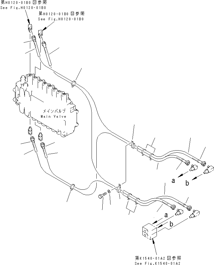 Excavators Komatsu / PC200-6Z S/N 80001-UP(pc200-br) / PPC MAIN LINE (PPC MAIN LINES) (2 ACTUATOR)(#80001-102228)(152150 : H1840-02A5)