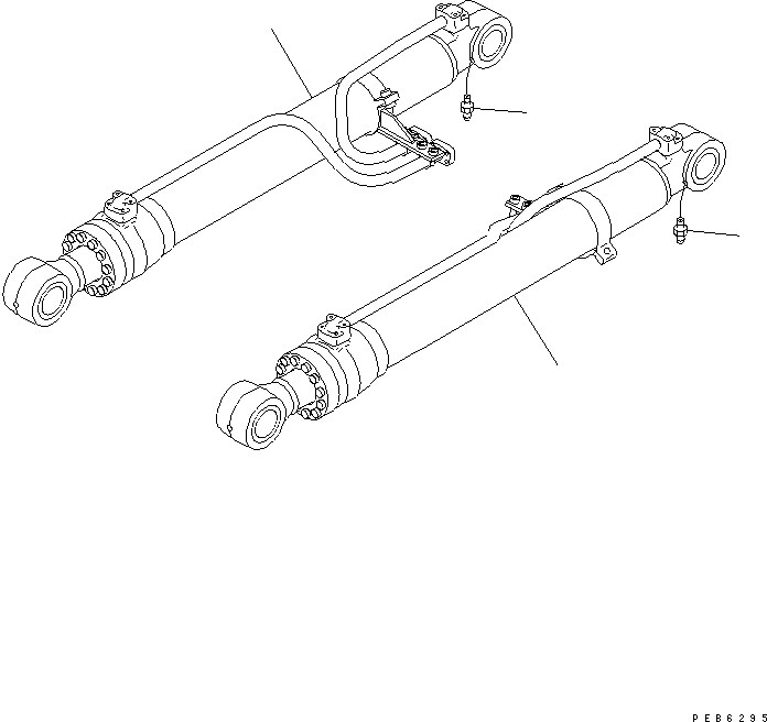 Excavators Komatsu / PC200CA-6 S/N T10001-UP (For Canada / Made in Thailand (KBC))(pc200cac) / BOOM CYLINDER(#C10001-)(360130 : T1120-01A0)