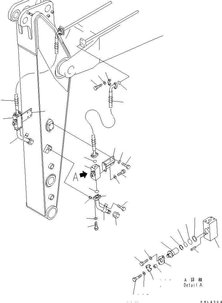 Excavators Komatsu / PC200CA-6 S/N T10001-UP (For Canada / Made in Thailand (KBC))(pc200cac) / ARM (1.8M) (ADDITIONAL PIPING)(#C10001-)(360260 : T1210-03A3)