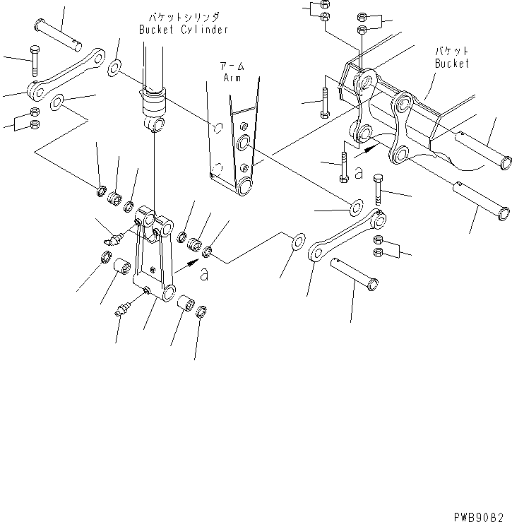Excavators Komatsu / PC200CA-6 S/N T10001-UP (For Canada / Made in Thailand (KBC))(pc200cac) / BUCKET LINK(#C10001-)(360290 : T1230-01A0B)