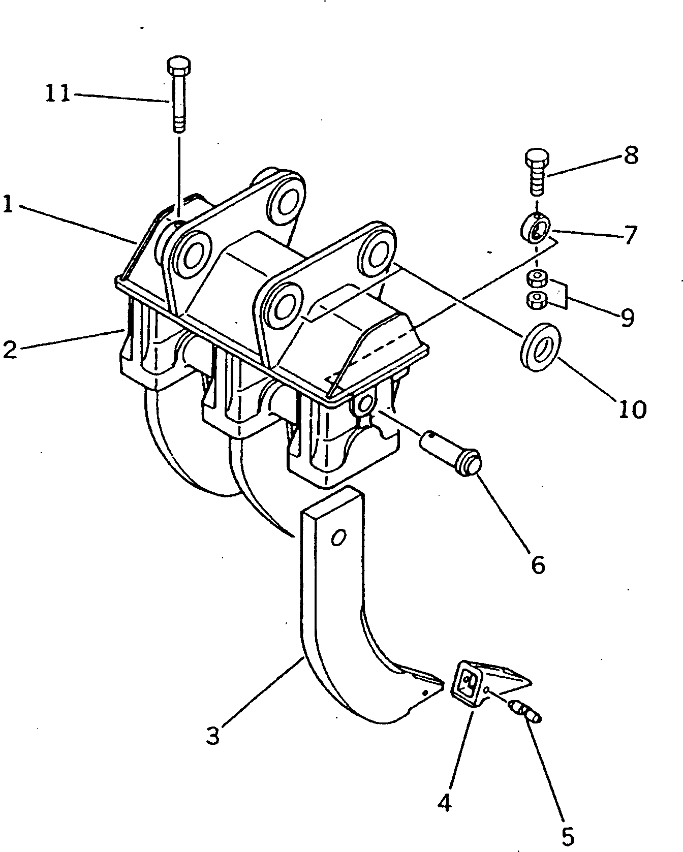 Excavators Komatsu / PC200CA-6 S/N T10001-UP (For Canada / Made in Thailand (KBC))(pc200cac) / THREE SHANK RIPPER(#C10001-)(360390 : T1510-01D4)
