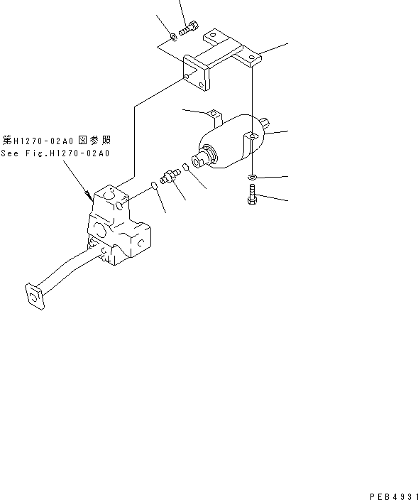 Excavators Komatsu / PC200CA-6 S/N T10001-UP (For Canada / Made in Thailand (KBC))(pc200cac) / BREAKER ADAPTER (FOR ATLAS)(#C10001-)(360540 : T1920-01A2)