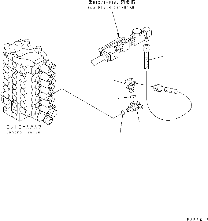 Komatsu parts book diagram for PC200EL-6K S/N K30001-UP: RETURN LINE (HOSE)(#K30001-K30014)
