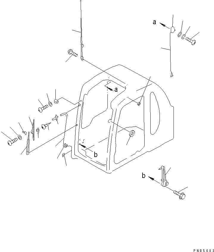 Komatsu parts book diagram for PC200EL-6K S/N K30001-UP: OPERATOR'S CAB (4/7) (ELECTRICAL)(#K30001-K30263)