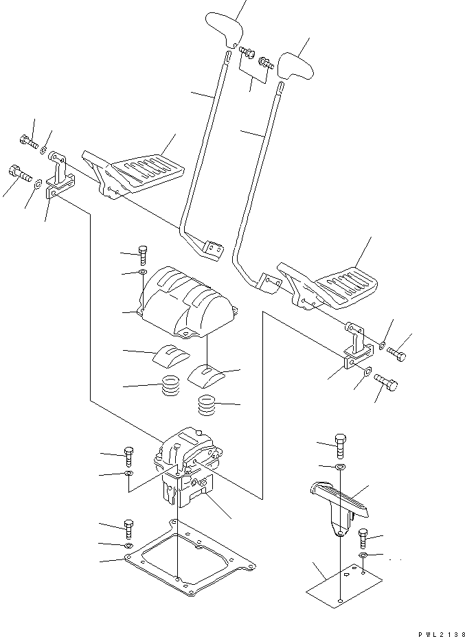 Komatsu parts book diagram for PC200EL-6K S/N K30001-UP: TRAVEL LEVER