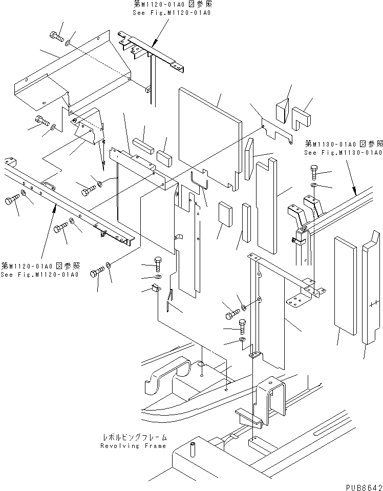 Komatsu parts book diagram for PC200EL-6K S/N K30001-UP: PARTITION (MACHINE CAB)(#K30001-K31999)